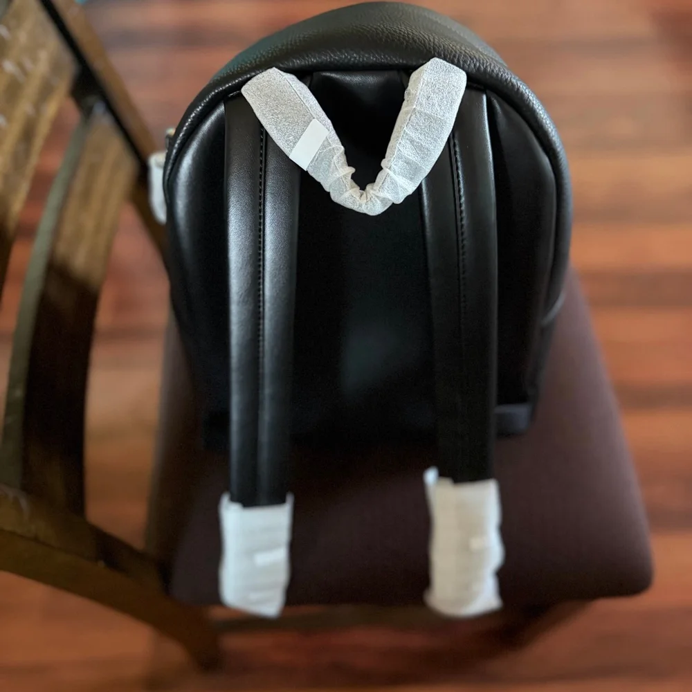 Michael Kors Slater Large Chain Leather Backpack Black - Picture 9 of 11